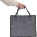 Einkaufstasche Filz - Dunkelgrau / Schwarz - 35 x 20 x 28 cm - Filztasche - Stabile Tasche - Goodie Bag - Shopper - Handtasche