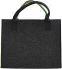 Boodschappentas Vilt - Grijs / Groen - 35 x 20 x 28 cm - Vilten tas - Stevige tas - Goodiebag - Shopper - Handtas