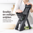 Chefino Taglio - Mandoline - Groentesnijder met Opvangbak – Verstelbare Groente Snijder – Julienne Snijder – Blokjessnijder – Groente Hakker – Mandoline Keuken – Komkommer, Ui en Groente Snijden