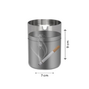 Aschenbecher – Edelstahl – 9 x 7 cm – Windaschenbecher – drinnen und draußen