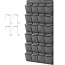 Schuhschrank Hängend - Schuhtasche 24 Fächer - Aufbewahrung der Schuhe an der Tür - Schuhtasche Grau - Lösung für herumliegende Schuhe - Hochwertiger Schuhschrank