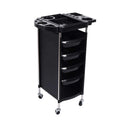 Kappers Trolley - Zwart - 4 Lades - Werkwagen Op Wieltjes - Werkwagen voor Kappers en Schoonheidsspecialisten