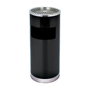 Rauchsäule – Schwarz – 25 x 25 x 60 – Standaschenbecher mit Edelstahl-Abfallbehälter – Außenaschenbecher – großer Außenaschenbecher – Aschenbecher – Bodenaschenbecher 