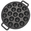 Chefino Poffertjespan Gietijzer 24 cm – 19 Poffertjes Tegelijk – Geschikt voor Gas, Inductie, Keramisch en Oven – BPA-vrij, Anti-aanbaklaag