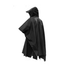 Poncho - Schwarz - Einheitsgröße - Fahrradponcho Fahrrad - Reflektierende Streifen - Damen &amp; Herren - Wasserdicht 