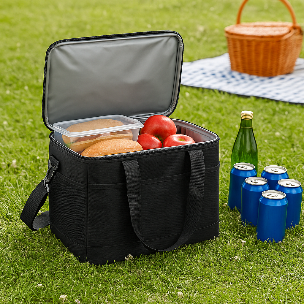 Koeltas - Geïsoleerde Koeltas - Opvouwbaar - Picknicktas - 20L - Grijs Koeltas - Geïsoleerde Koeltas - Opvouwbaar - Picknicktas - 20L - Grijs