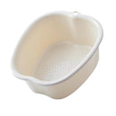 Fußbad - Weiß - 37 x 33 x 15 CM - Fußbad - Massagebad - Entspannung (Kopie)