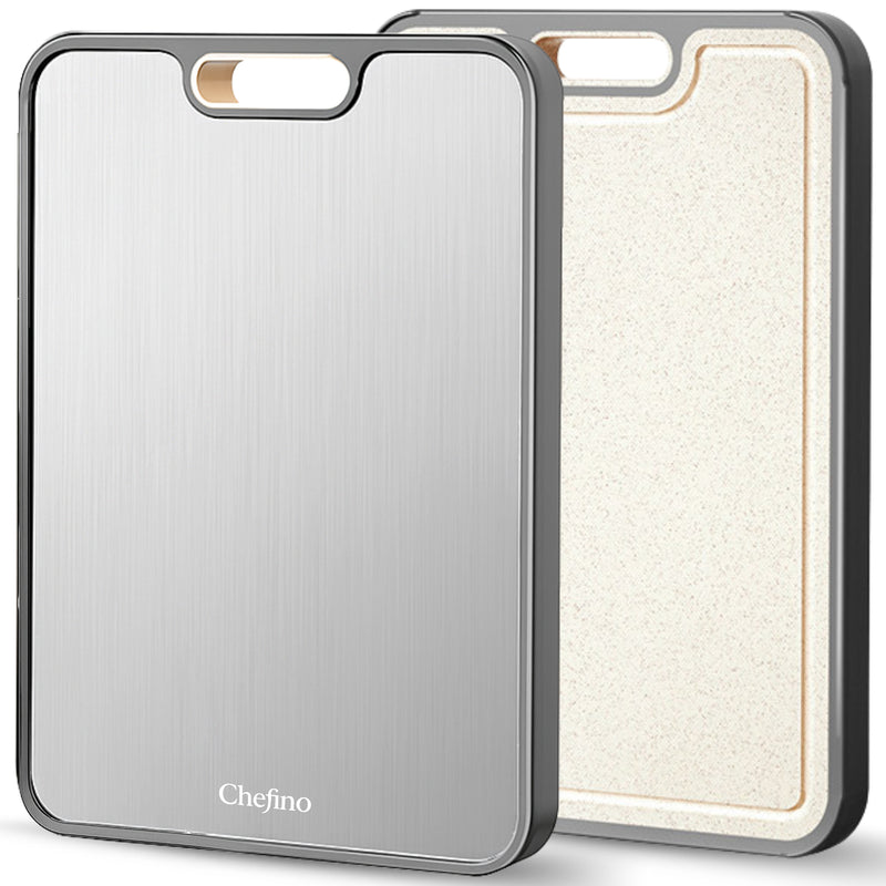 Dubbelzijdige Titanium Snijplank - 38 x 26 cm - Hygiënisch, Duurzaam & Onmisbaar in Elke Keuken