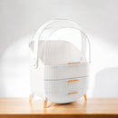 Make-up-Organizer – Weiß – 36,5 x 28,2 cm – Aufbewahrungsbox – Make-up-Etui – Hautpflege-Organizer 