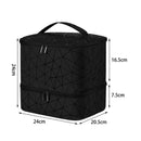 Nagellakkoffer - Zwart - Koffer voor Nagellak en Nageldroger - Twee-delig - Veel opbergruimte