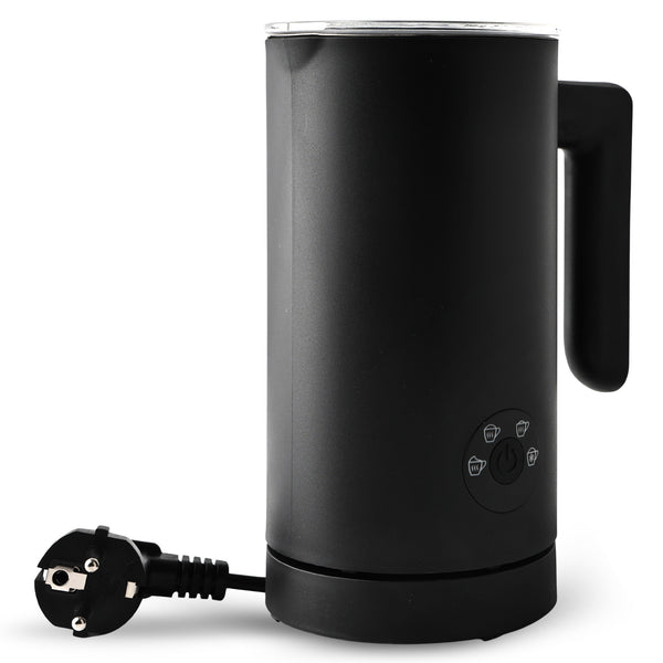 Melkopschuimer Elektrisch – Zwart – 4 Programma’s – Melkverwarmer en Melkklopper Electrisch – Perfect voor Cappuccino, Latte Macchiato en Chocomel