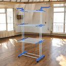 Inklapbaar Droogrek met Wieltjes – Ruimtebesparend Wasrek met Meerdere Lagen – Draagbaar en Duurzaam – Ideaal voor Binnen en Buiten