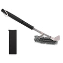 Grillbürste mit Schaber – Grillzubehör – Grill-Reinigungsbürste für alle Marken geeignet – 2 in 1 – Grill-Drahtbürste – Edelstahl – Silber