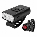 USB Oplaadbare Fietsverlichting Set – Voor- en Achterlicht – LED Fietslamp – Spatwaterdicht – Batterij-indicatie – Eenvoudige Montage