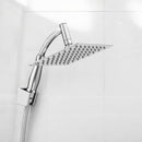 Regendusche XL Deluxe – Ø 28 cm – Silber – Duschkopf mit Schlauch und Halterung – Regenduschkopf – Handbrause