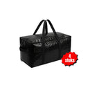 Opbergtassen XL - Zwart - 4 Stuks - 92 Liter - Verhuistassen - Big Shopper - Waterdicht - Opbergzak met Handvat (kopie)
