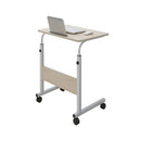 Verstelbare Laptoptafel op Wielen – In Hoogte Verstelbaar (71-98 cm) – 80 cm Breed – Compact Bureau – Verrijdbaar Laptoptafeltje voor Thuis & Kantoor – Wit