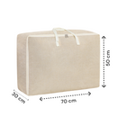 Aufbewahrungstasche XXL Bettdecke - Beige - 70 x 50 x 30 cm - Aufbewahrungstasche für Bettdecke und Kleidung - Kleidertasche XXL