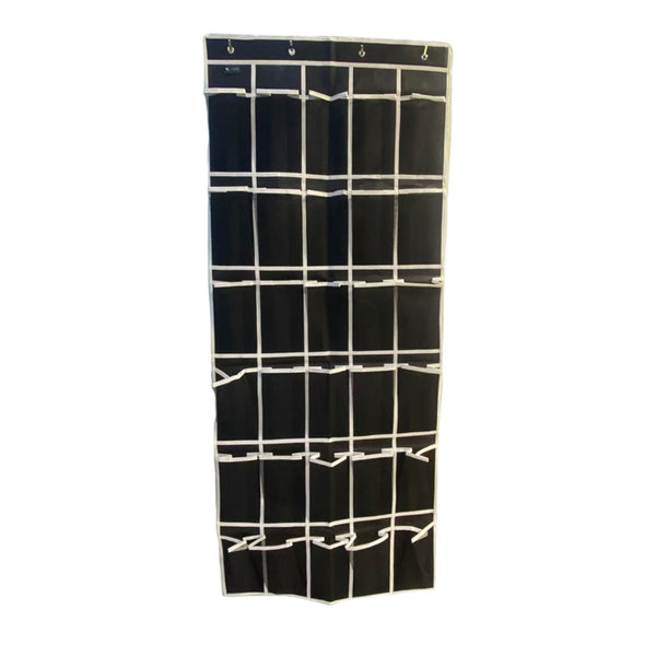 Schoenenkast Hangend - Schoenenzak 35 vakken - Opbergen van Schoenen aan Deur - Schoenenzak Zwart/Wit - Oplossing voor rondslingerende schoenen - Hoogwaardige Schoenenkast