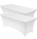 Rechthoekige Tafelhoes Stretch – 180 x 75 x 75 cm – Elastisch & Strak – Wasbaar – Wit – Voor Feesten, Beurzen & Evenementen (kopie)
