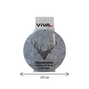 Untersetzer rund – Grau mit Geweih – 4 Stück – Filz – doppelseitig – Tischschutz – Untersetzer für Gläser