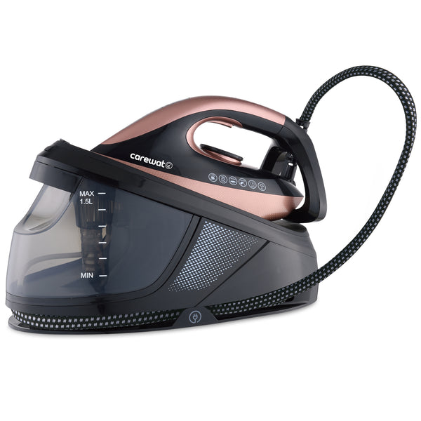 Carewat Stoomstrijkijzer met Stoomgenerator - Goud - 2200W - 1.5L Uitneembare Watertank - 100 g/min Stoomproductie - Keramische Zoolplaat - 3.0 Bar Stoomdruk - Anti-Oververhitting - Geschikt voor alle stoffen