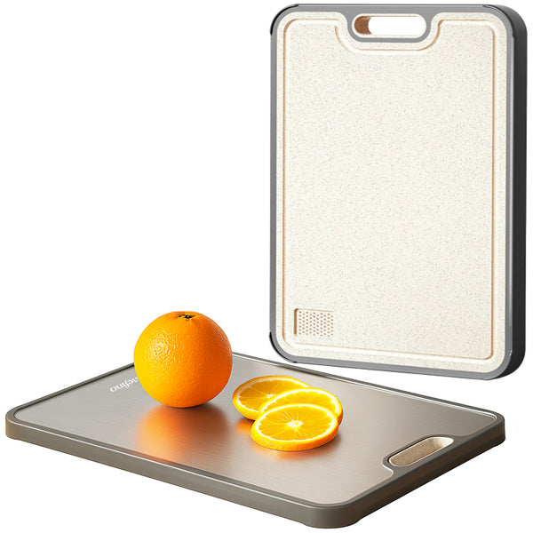 Dubbelzijdige Titanium Snijplank - 38 x 26 cm - Hygiënisch, Duurzaam & Onmisbaar in Elke Keuken