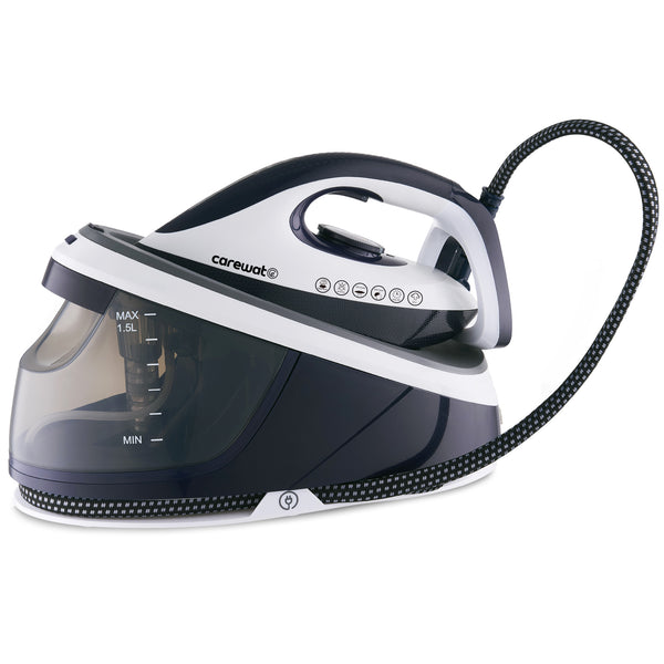 Carewat Stoomstrijkijzer met Stoomgenerator - Wit - 2200W - 1.5L Uitneembare Watertank - 100 g/min Stoomproductie - Keramische Zoolplaat - 3.0 Bar Stoomdruk - Anti-Oververhitting - Geschikt voor alle stoffen