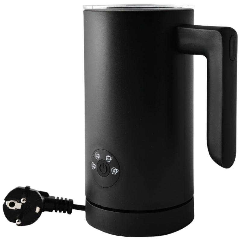 Melkopschuimer Elektrisch – Zwart – 4 Programma’s – Melkverwarmer en Melkklopper Electrisch – Perfect voor Cappuccino, Latte Macchiato en Chocomel