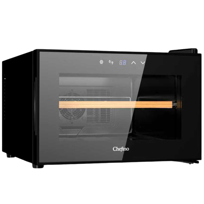 Wijnkoelkast - Wijn Klimaatkast voor 8 Flessen - Zwart - Instelbare Temperatuur van 5°C tot 18°C - Wijnkoelkast Liggend - Liggende Wijnkoeler