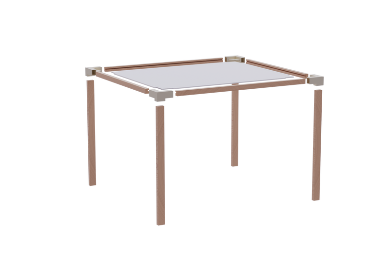 FixWood Kinder Tafel- en Stoelenset – Natuurlijk Hout & Kunststof – Duurzaam Speel- en Leermeubel – 3-delig (1 Tafel + 2 Stoelen)