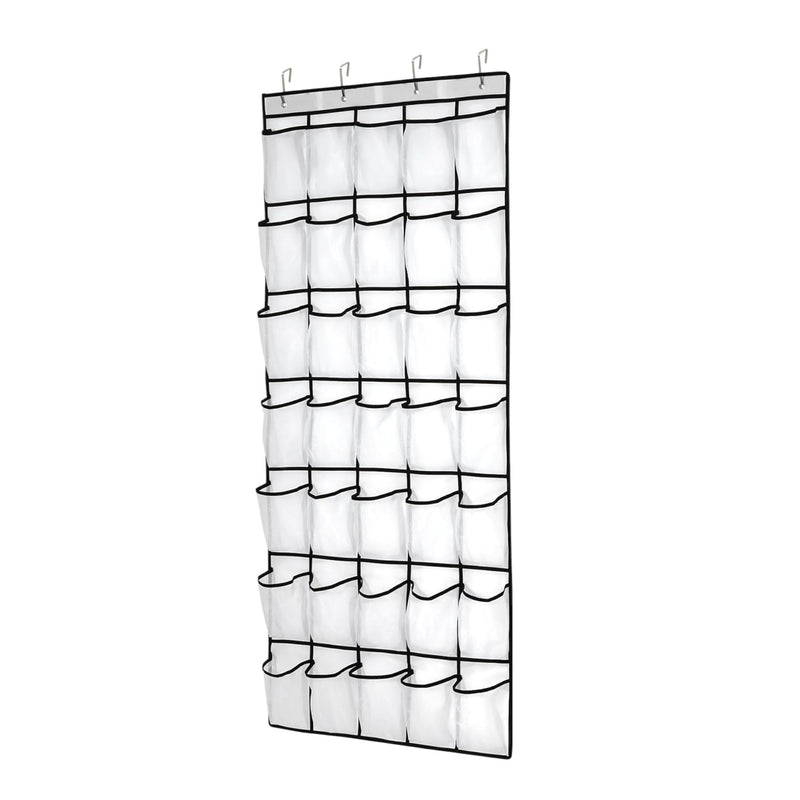 Schoenenkast Hangend - Schoenenzak 35 vakken - Opbergen van Schoenen aan Deur - Schoenenzak Wit - Oplossing voor rondslingerende schoenen - Hoogwaardige Schoenenkast