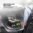 Golf Organizer Tas voor Kofferbak – Golf Accessoire Opbergbox met Schoenenvak – Waterafstotende Golf Opbergtas met Verstelbare Vakken – Golf Cadeau voor Heren & Dames – Zwart