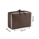 Aufbewahrungstasche XXL Bettdecke - Braun - 70 x 50 x 30 cm - Aufbewahrungstasche für Bettdecke und Kleidung - Kleidertasche XXL