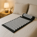 Spijkermat Set met Kussen - 64x44 cm - Zwart - Acupressuur Mat & Spijkerbed - Inclusief Acupunctuur Kussen - Shakti Massage Ervaring