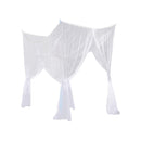 Moskitonetz für 2 Personen – 210 x 200 x 200 cm – Weiß – Moskitonetz – 6 Aufhängeösen und 4 Öffnungen – Rechteckiges Moskitonetz für 2 Personen – Box-Moskitonetz