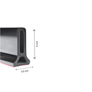 Wassersperre - Silikon - Schwarz - 1 Meter - Selbstklebende Dichtkante - Wasserschwelle - Duschschwelle