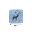 Untersetzer - Grau mit Elch - 4 Stück - Filz - Doppelseitig - Tischschutz - Untersetzer für Gläser