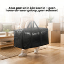 Opbergtassen XL - Zwart - 4 Stuks - 92 Liter - Verhuistassen - Big Shopper - Waterdicht - Opbergzak met Handvat (kopie)
