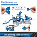 Politie Parkeergarage Speelset met Auto’s & Helikopter – Grote DIY Speelgarage met Licht & Geluid – Interactief Politie Speelgoed voor Kinderen