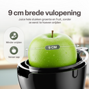 Chefino Slowjuicer – Koude Pers Sapcentrifuge – Extra Brede Vultrechter 9 cm – Stille High-Torque Motor – Dubbel Filtersysteem – Hoog Saprendement – Makkelijk te Reinigen
