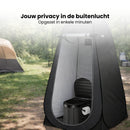 Pop-up Douchetent & Toilet Tent – Camping Douchetent met Opvouwbaar Toilet – Privacy Tent Camping, Festival & Strand – Inclusief Draagtas, Grondpinnen en Scheerlijnen – 190 cm Hoog – Zwart