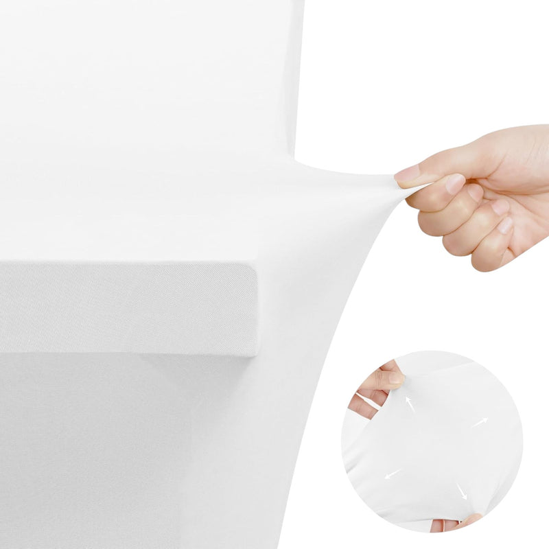 Rechthoekige Tafelhoes Stretch – 180 x 75 x 75 cm – Elastisch & Strak – Wasbaar – Wit – Voor Feesten, Beurzen & Evenementen (kopie)