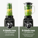 Chefino Blender 1400W – Krachtige Smoothie Blender met Glazen Kan 1,5L – Inclusief 700 ml To-Go Beker – 6-Blads & 4-Blads Mes – IJscrusher – Zelfreinigend – Keukenblender voor Smoothies & Shakes