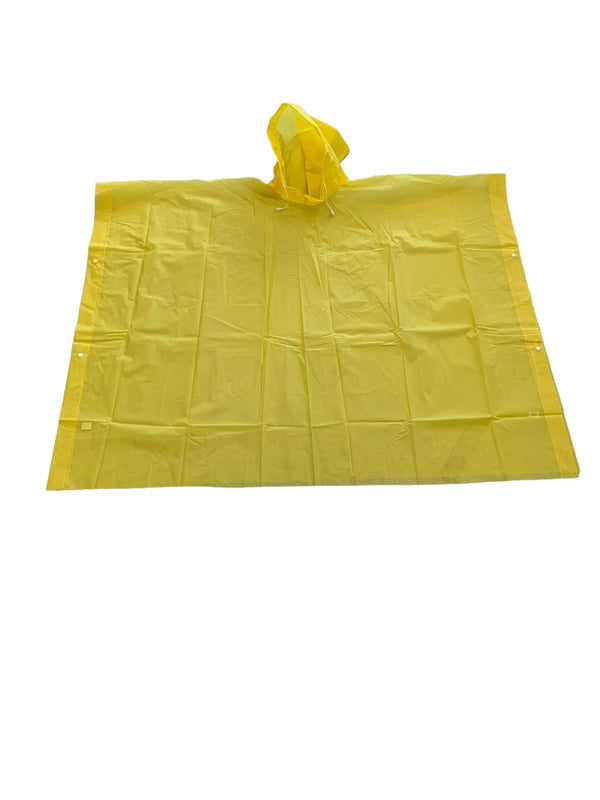 Regenponcho – Gelb – Einheitsgröße – Fahrradponcho – Wanderponcho – Regenanzug – Regenmantel 