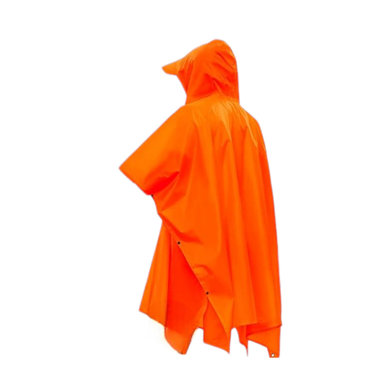 Poncho - Orange - Einheitsgröße - Fahrradponcho Fahrrad - Reflektierende Streifen - Damen &amp; Herren - Wasserdicht 