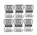 Snelbinders - 24 stuks - Zwart - Snelbinders met Haak - Spanrubbers - Tentspanner - Spinhaak