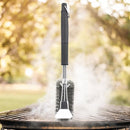 Grillbürste mit Schaber – Grillzubehör – Grill-Reinigungsbürste für alle Marken geeignet – 2 in 1 – Grill-Drahtbürste – Edelstahl – Silber