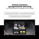 Golf Organizer Tas voor Kofferbak – Golf Accessoire Opbergbox met Schoenenvak – Waterafstotende Golf Opbergtas met Verstelbare Vakken – Golf Cadeau voor Heren & Dames – Zwart