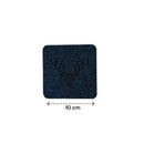 Untersetzer – Schwarz mit Geweih – 4 Stück – Filz – doppelseitig – Tischschutz – Untersetzer für Gläser